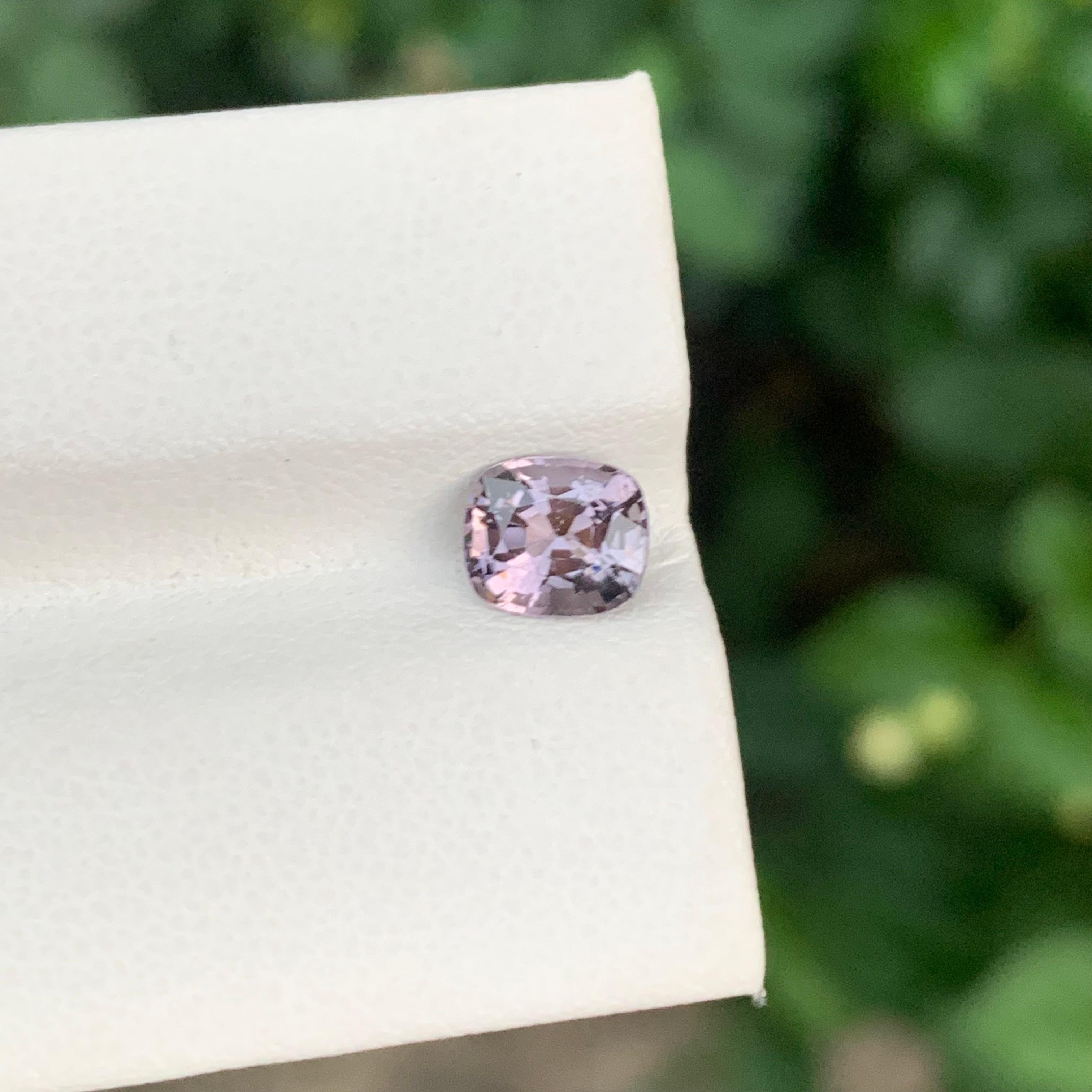 Faceted Pale Purple Spinel

Weight : 1.20 Carat
Dimension : 6.9 x 5.9 x 4.2 Mm
Colour : Purple 
Treatment: Non
Shape : Cushion

Spinel is a captivating gemstone prized for its brilliant colors and exceptional clarity. Found in a spectrum of hues,