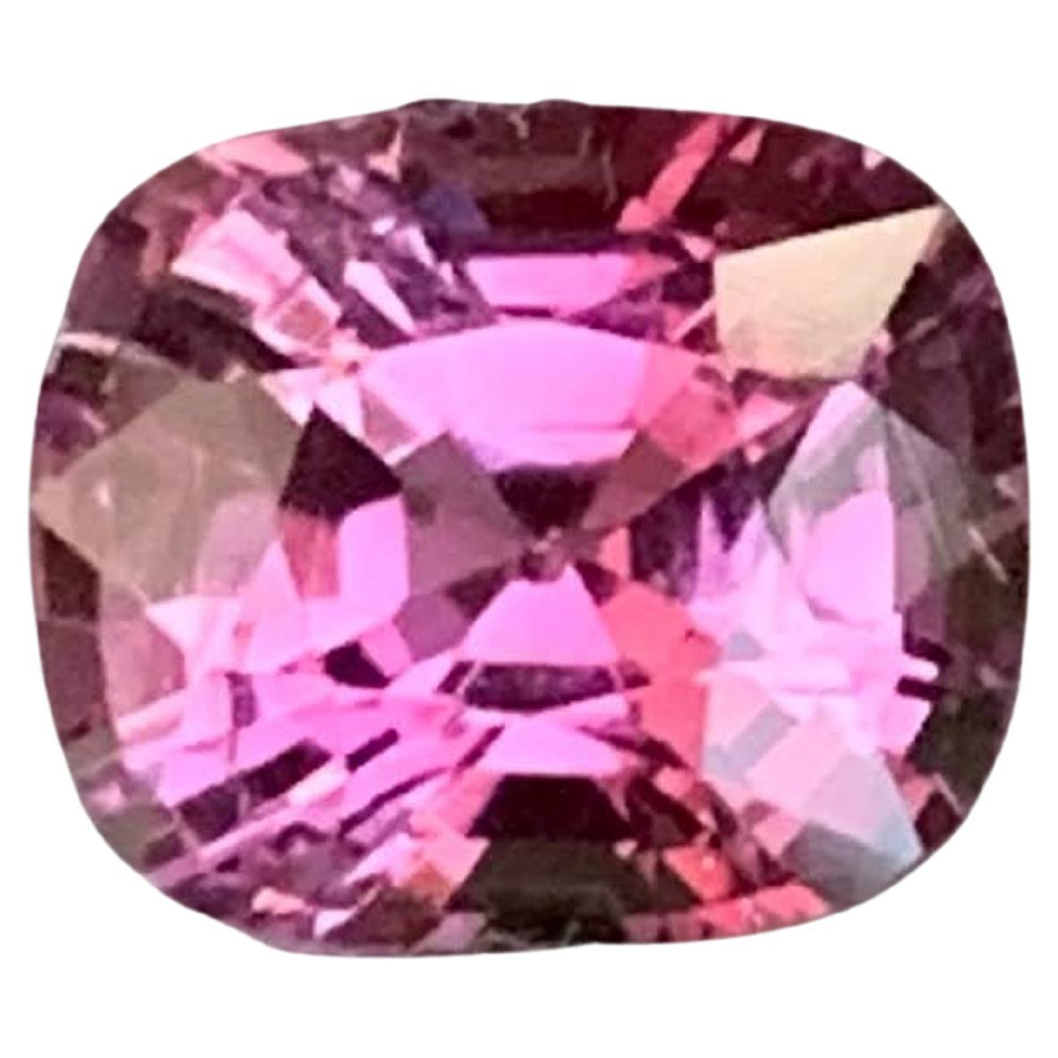 1,25 quilates de espinela birmana rosa violácea suelta natural talla cojín de fantasía en venta