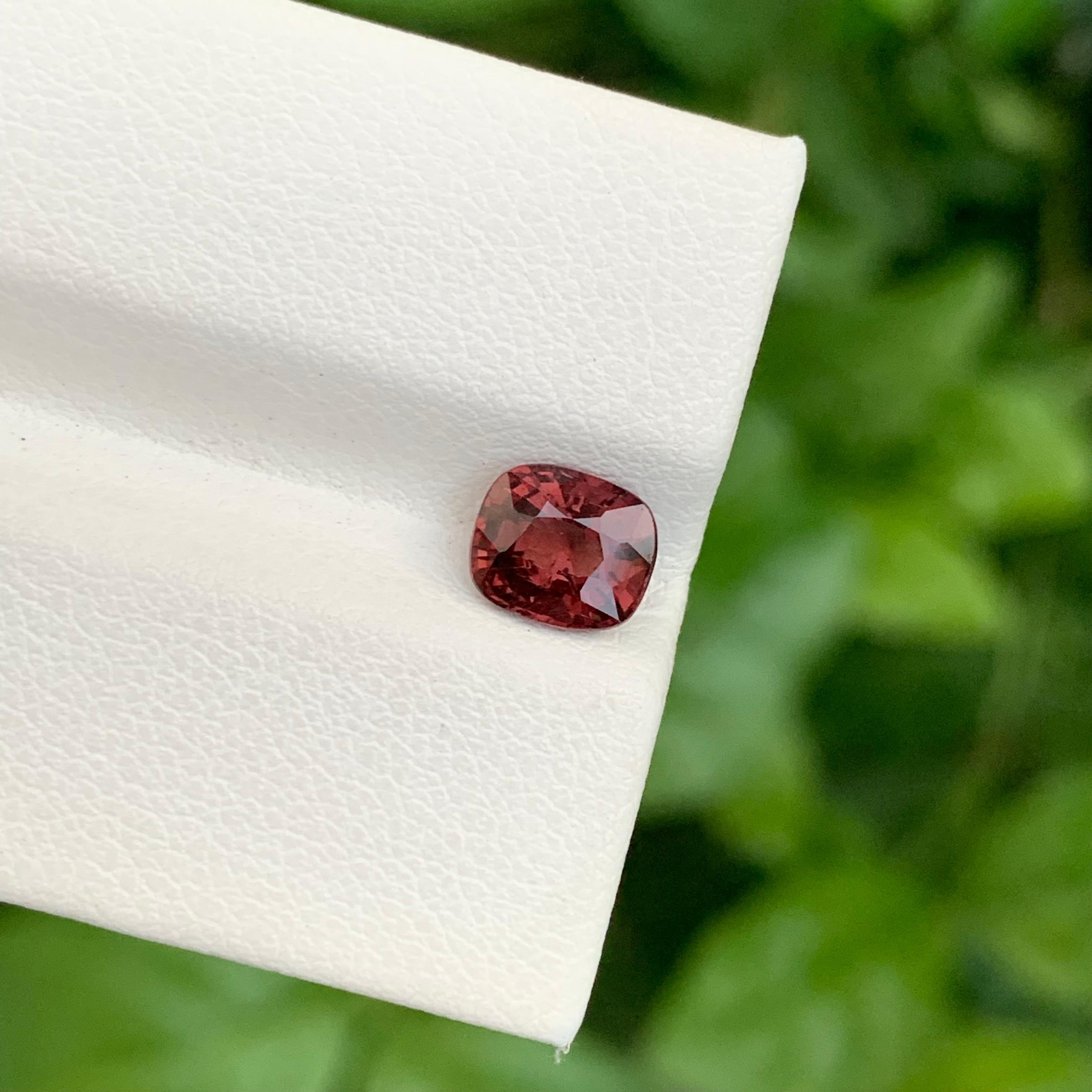 Taglio cuscino 1,25 Carati Nature Arancione Rosso Spinello Sciolto Forma Cuscino Gemma Per Anello in vendita