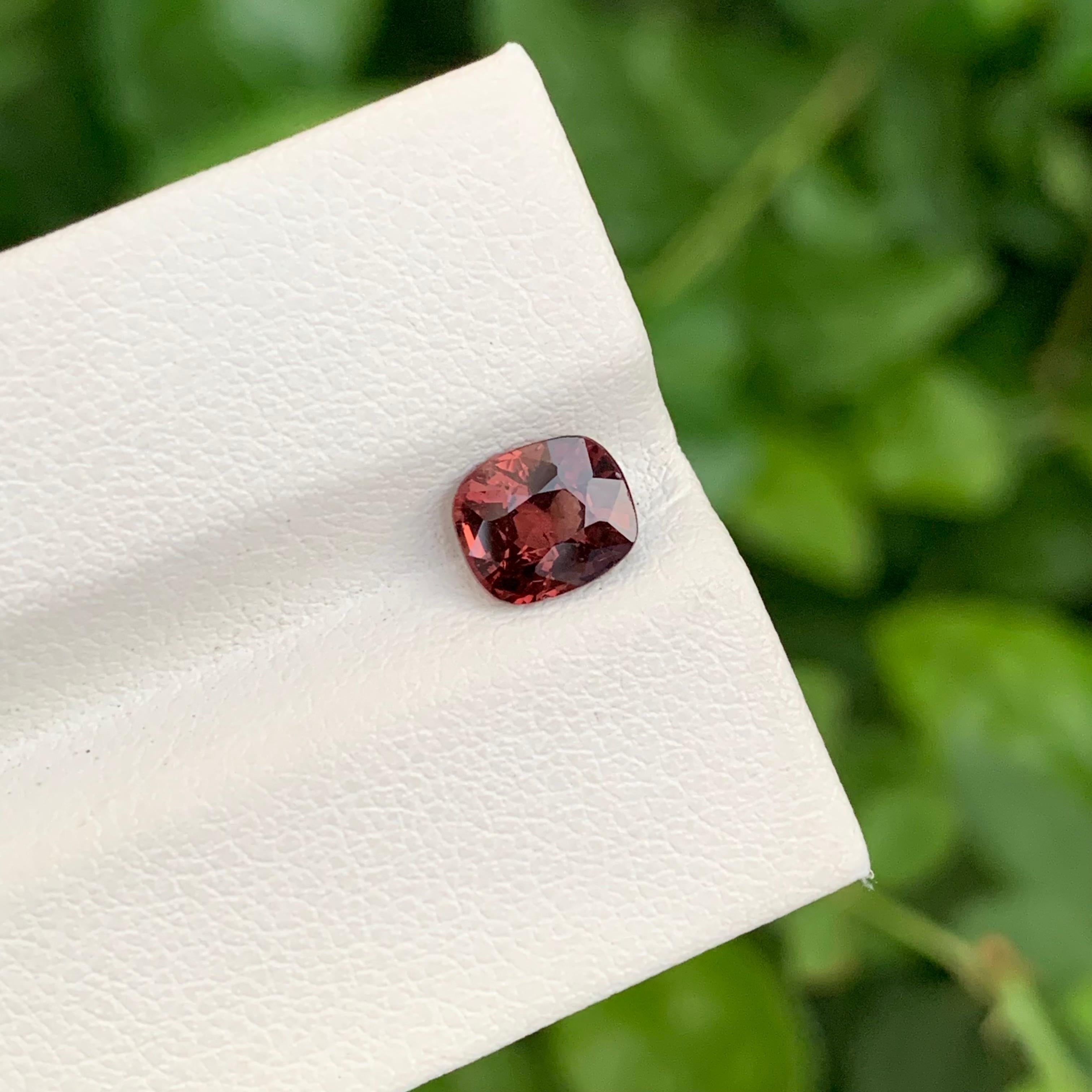 1,25 Carati Nature Arancione Rosso Spinello Sciolto Forma Cuscino Gemma Per Anello in vendita 2