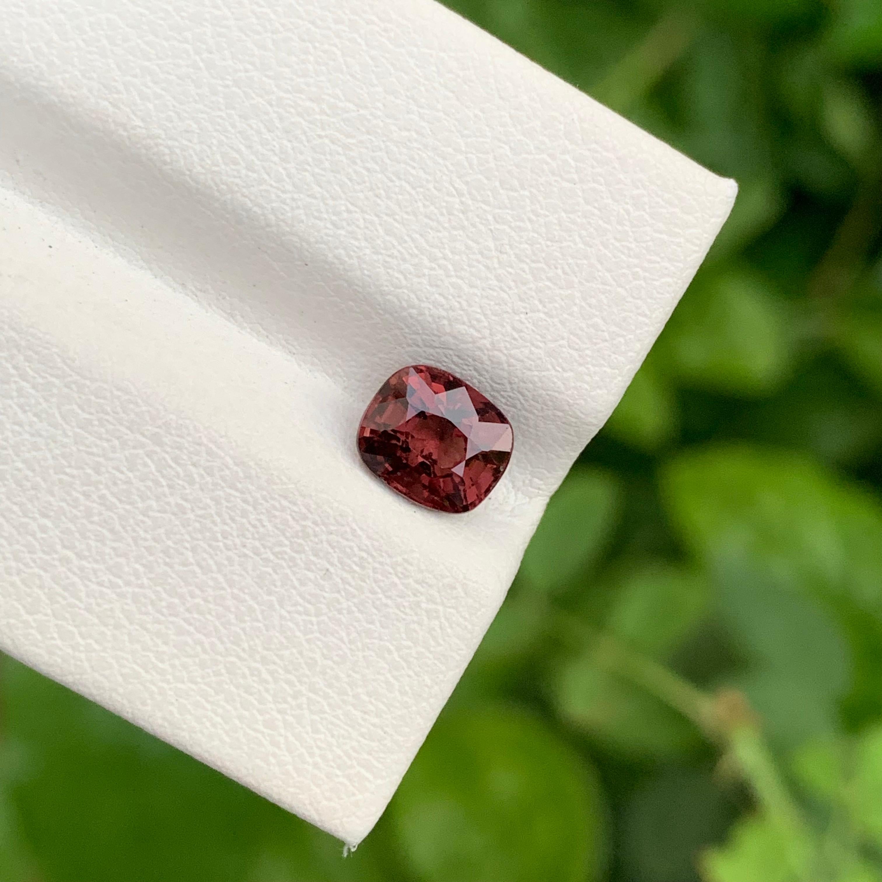 1,25 Carati Nature Arancione Rosso Spinello Sciolto Forma Cuscino Gemma Per Anello in vendita 3