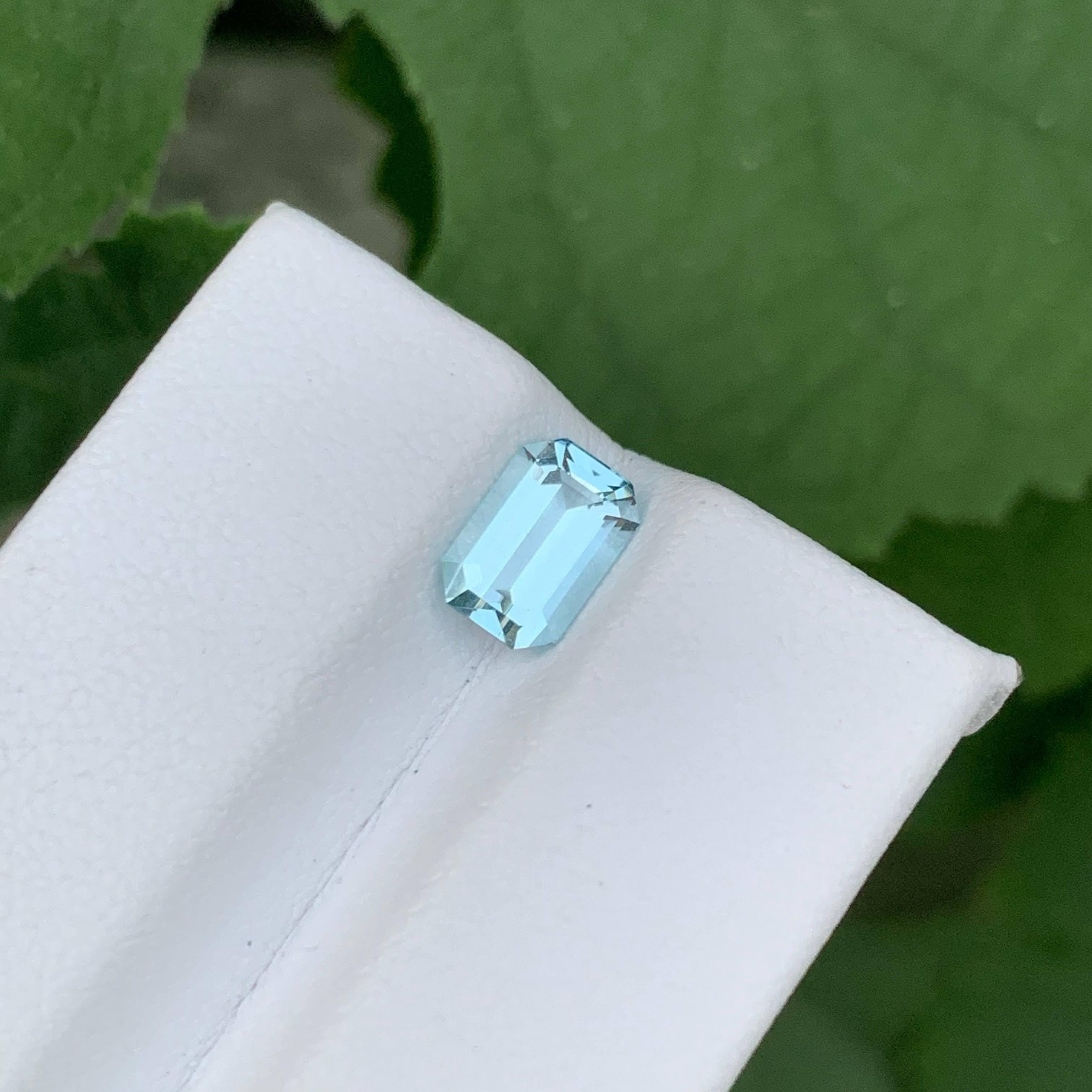 1,25 Karat Natürliche Lose Seafoam Blue Aquamarin Smaragd Schliff Pakistan Edelstein im Zustand „Neu“ im Angebot in Bangkok, TH