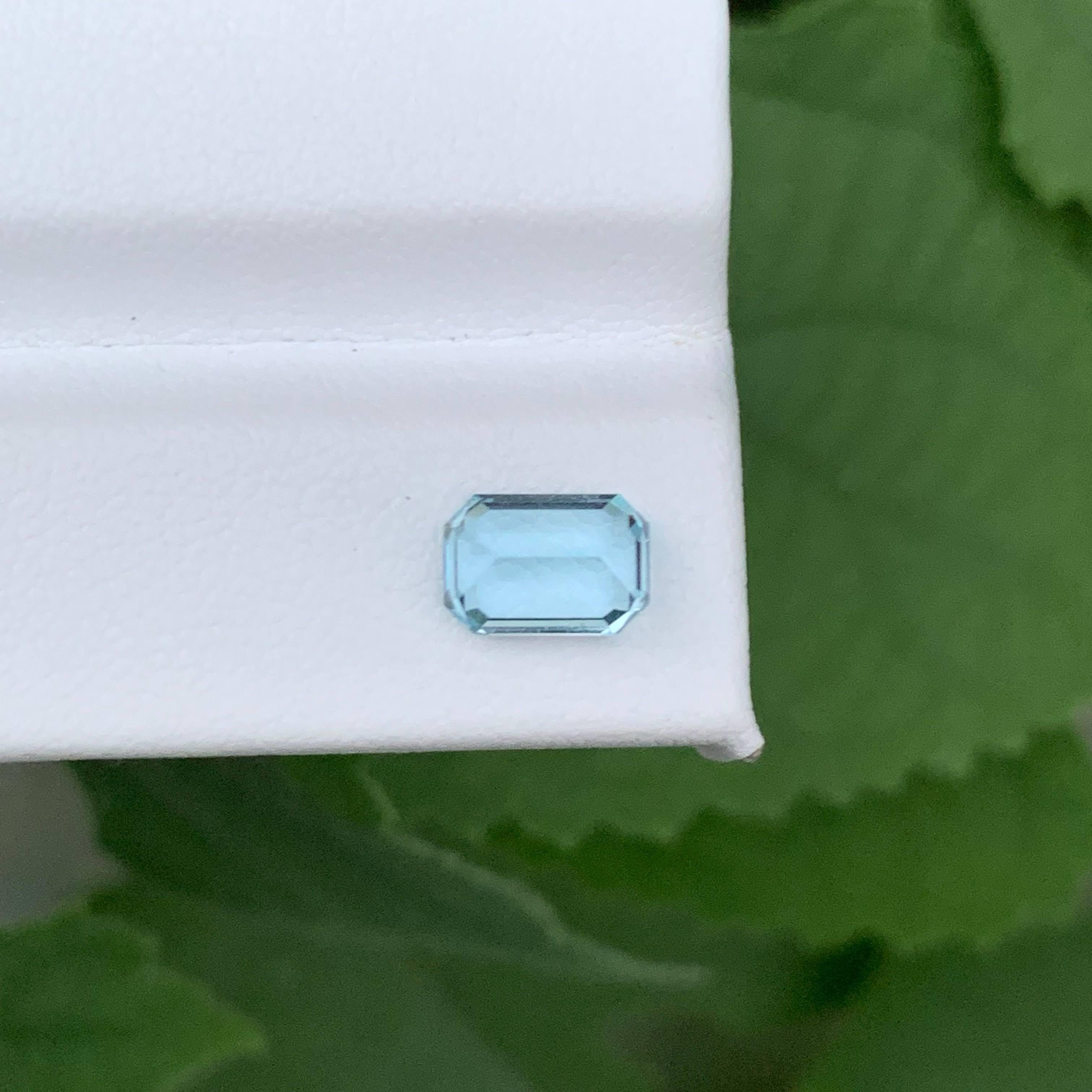 1,25 Karat Natürliche Lose Seafoam Blue Aquamarin Smaragd Schliff Pakistan Edelstein für Damen oder Herren im Angebot