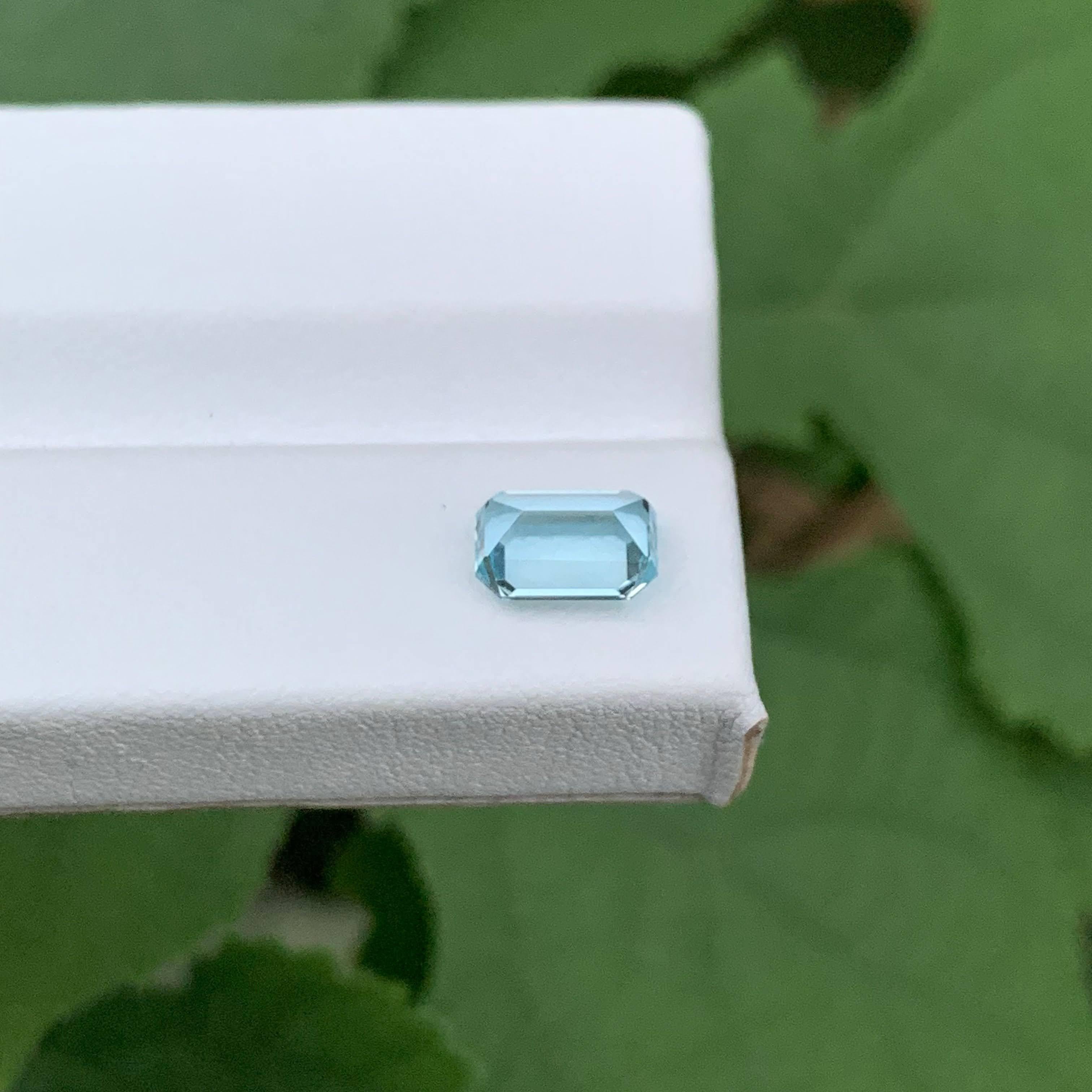 1,25 Karat Natürliche Lose Seafoam Blue Aquamarin Smaragd Schliff Pakistan Edelstein im Angebot 1