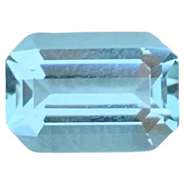 1,25 Karat Natürliche Lose Seafoam Blue Aquamarin Smaragd Schliff Pakistan Edelstein