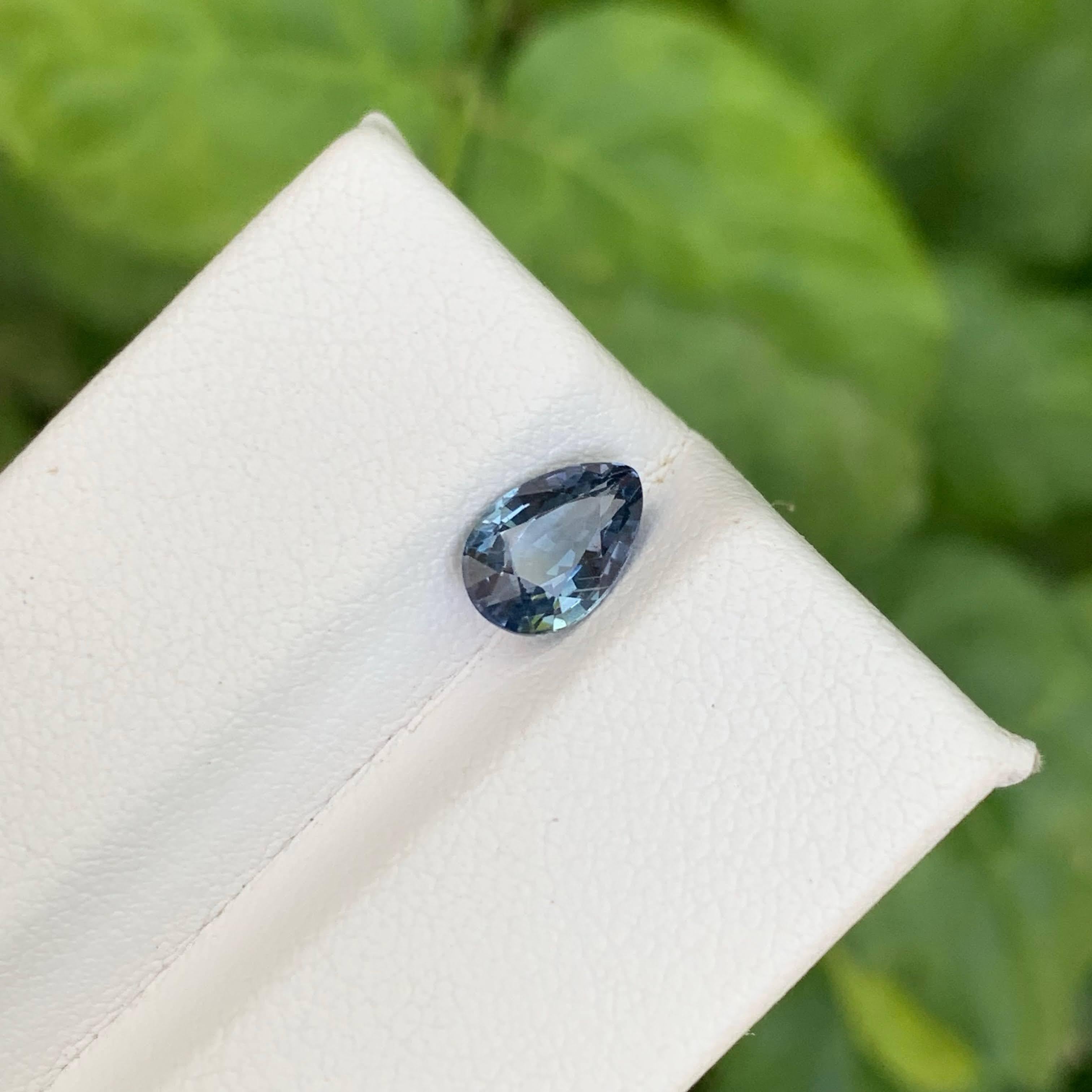 1.25 Carat Natural Loose Teal Sapphire Stone Pear Cut Sri Lankan Gemstone en vente 4