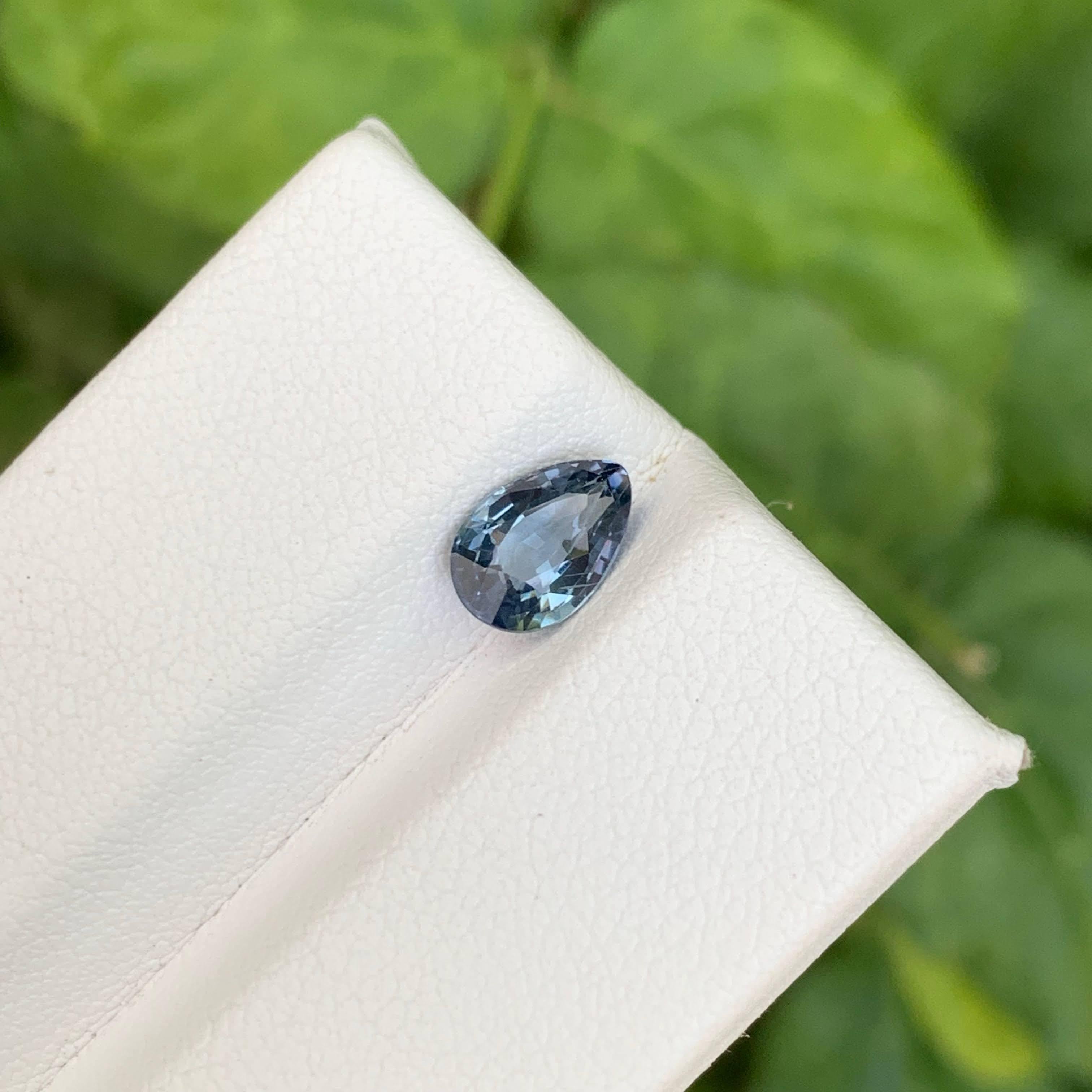 1.25 Carat Natural Loose Teal Sapphire Stone Pear Cut Sri Lankan Gemstone en vente 5