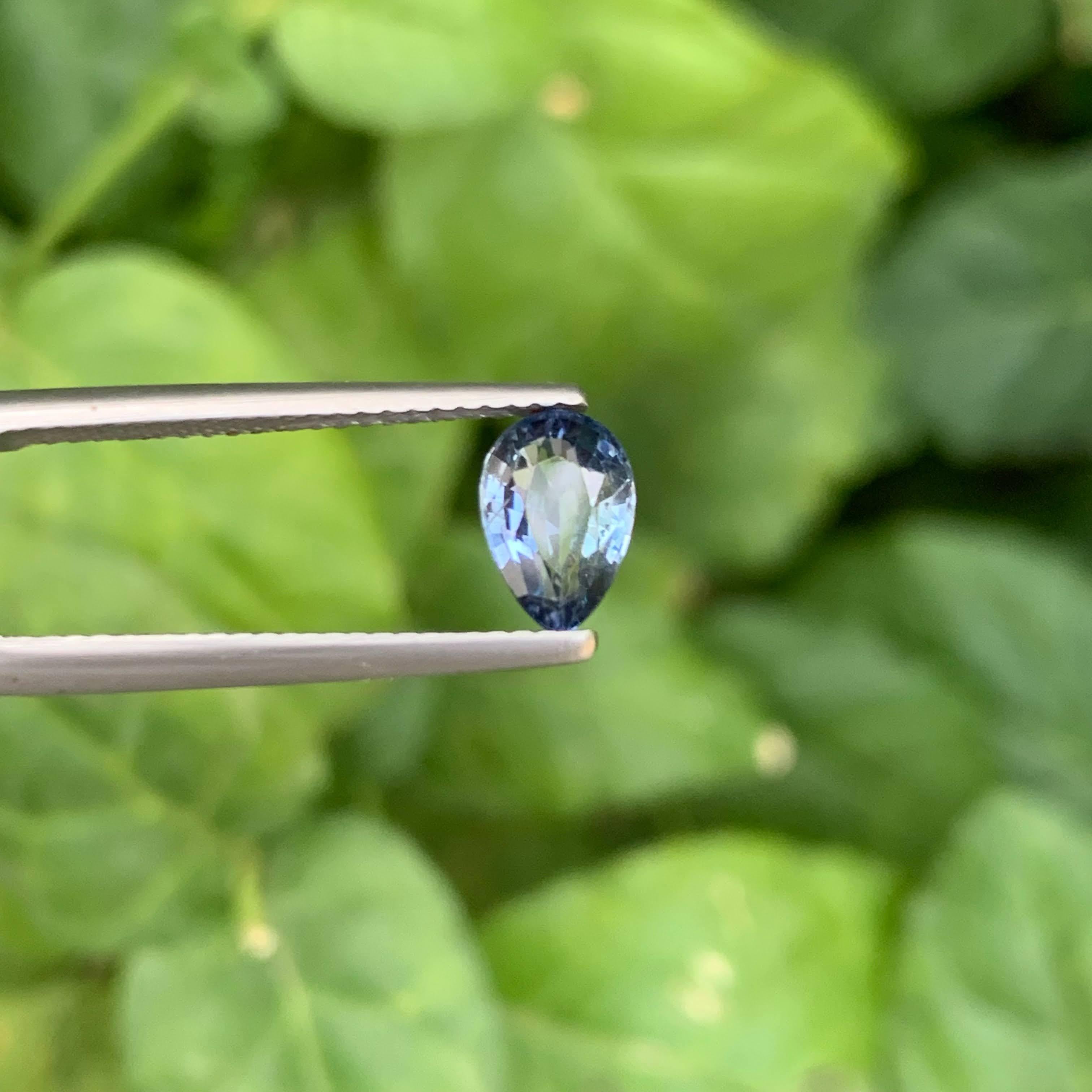 1.25 Carat Natural Loose Teal Sapphire Stone Pear Cut Sri Lankan Gemstone en vente 2