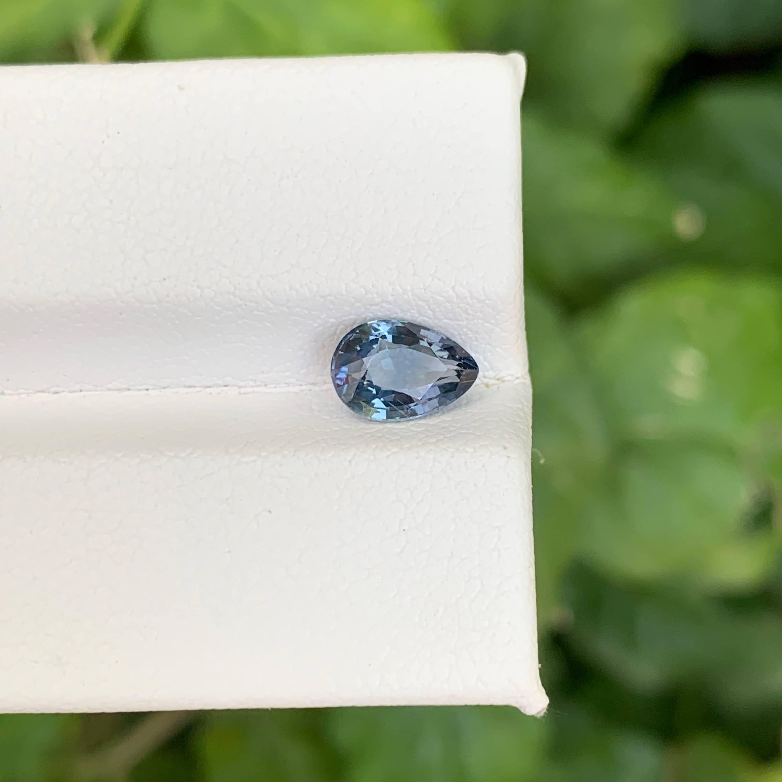 1.25 Carat Natural Loose Teal Sapphire Stone Pear Cut Sri Lankan Gemstone en vente 3