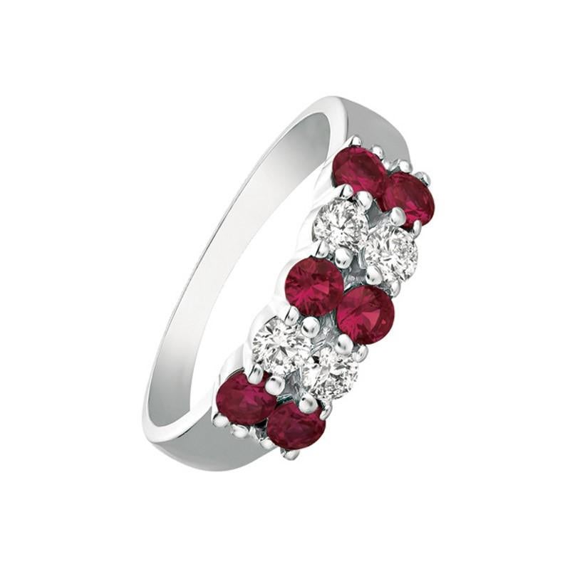 
1.25 Carat Natural Ruby and Diamond Two Rows Ring G SI 14K White Gold

    100% Natural Diamonds and Rubies
    1.25CT
    G-H 
    SI  
    14K White Gold,  Prong style,   3.5 gram
    Size 7
    width 5 mm
    4 Diamond - 0.40ct, 6 Rubies 