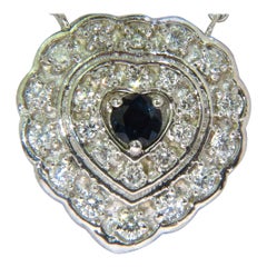 Collana con zaffiri naturali e diamanti da 1,25 carati, 14 carati*