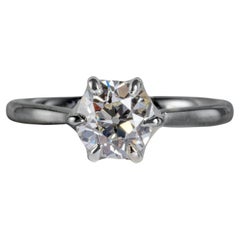 1.25 Carat Old European Cut Diamond Engagement Ring EGL Certified