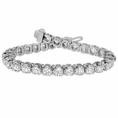 Bracciale tennis in platino con diamanti bianchi da 12,5 carati