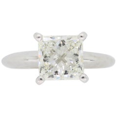 Anello di fidanzamento con diamante solitario da 1,25 carati con taglio Princess