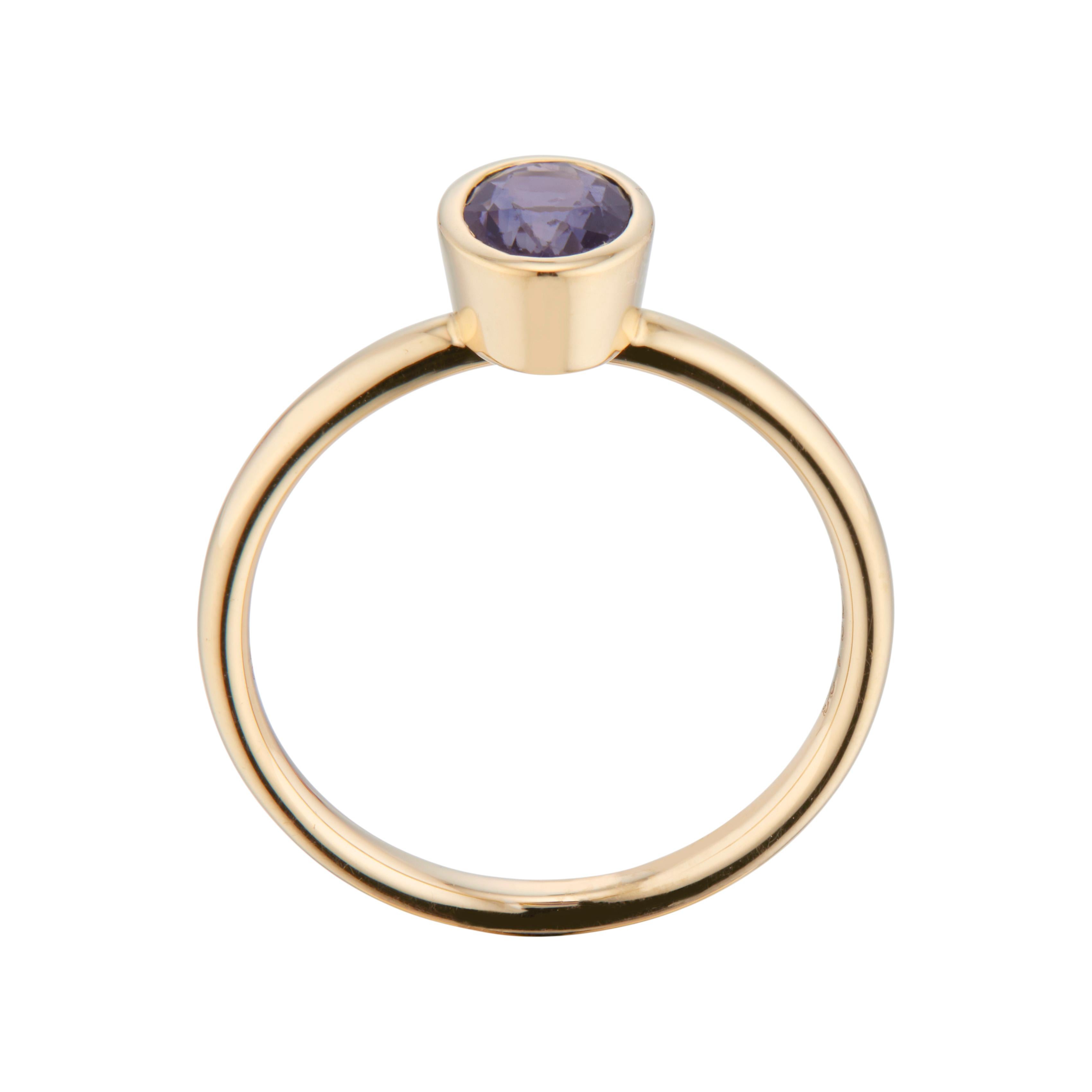 purple gold engagement ring