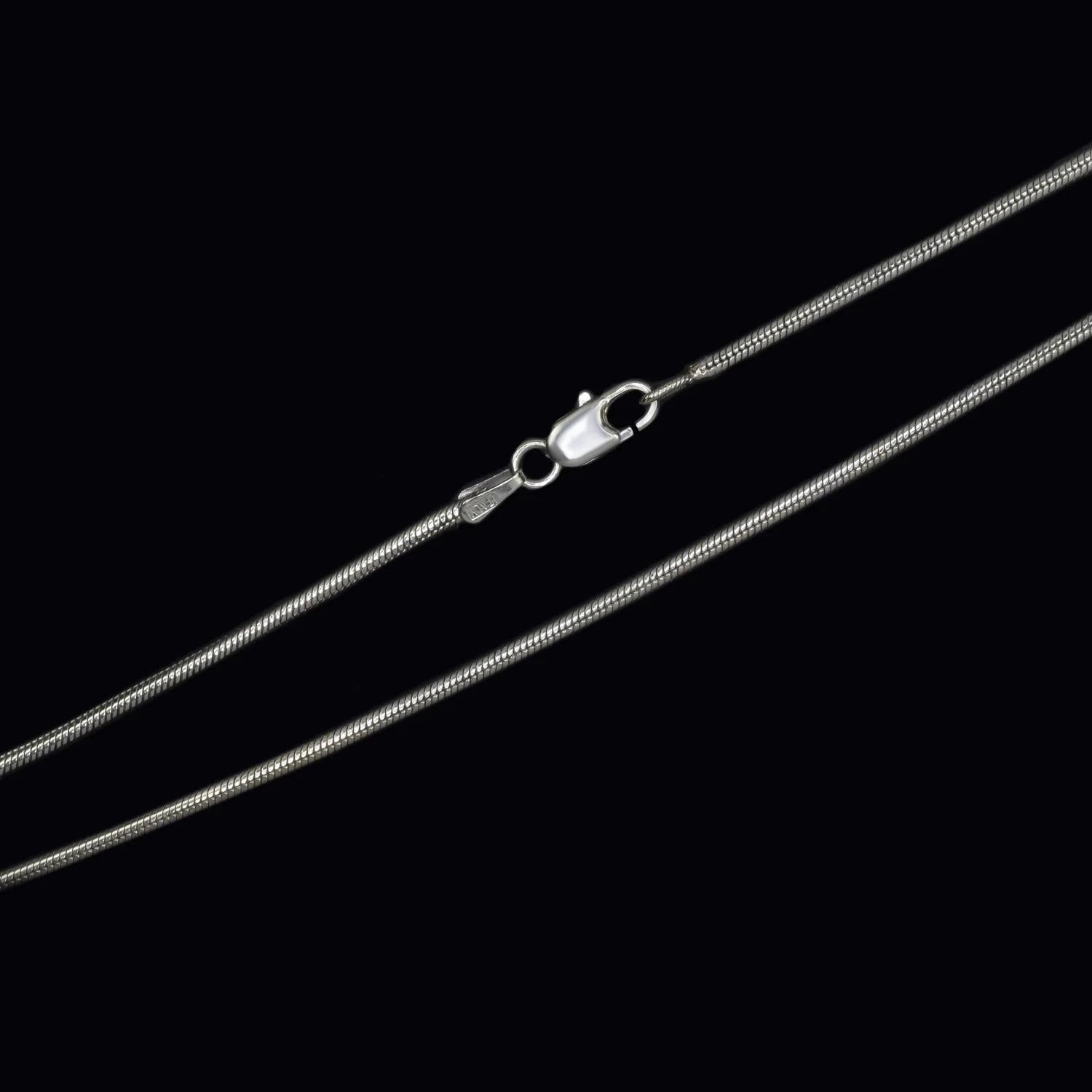1.25 Carat Round Brilliant Diamond Bezel Set Solitaire 14K White Gold Necklace In New Condition For Sale In Chicago, IL