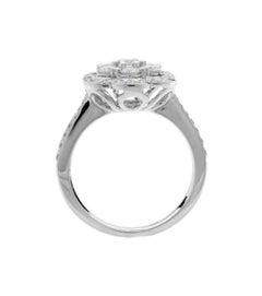 1.25 Carat Round Brilliant Diamond Ring 18 Karat White Gold