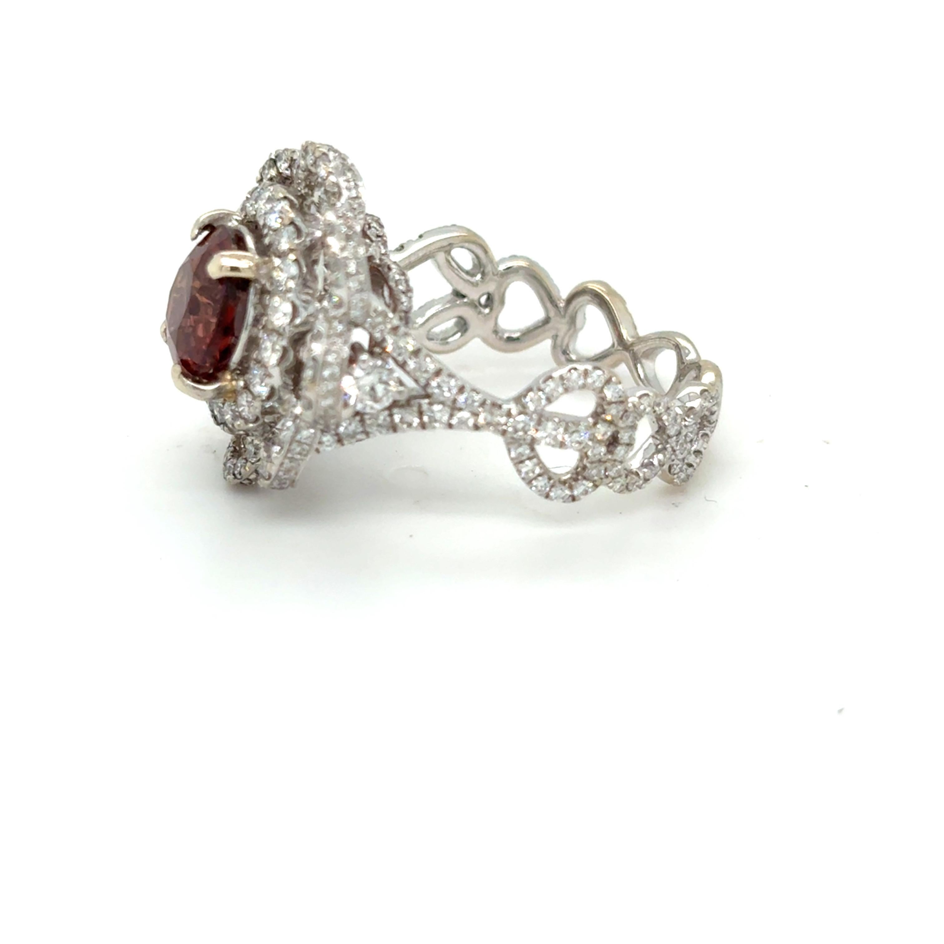 1.25  Anello con diamante spinello taglio rotondo da un carato in vendita 4