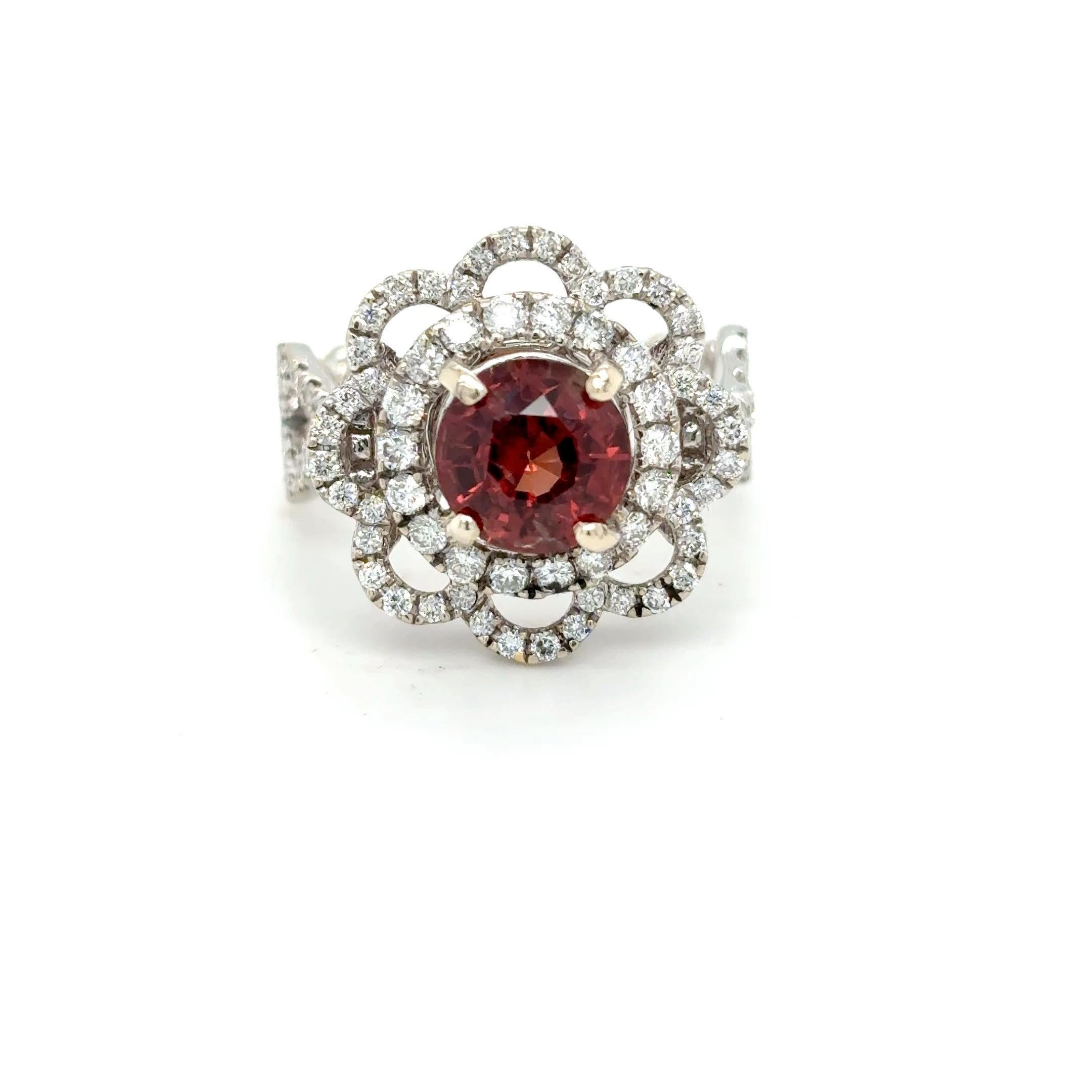 1.25  Anello con diamante spinello taglio rotondo da un carato in vendita 5