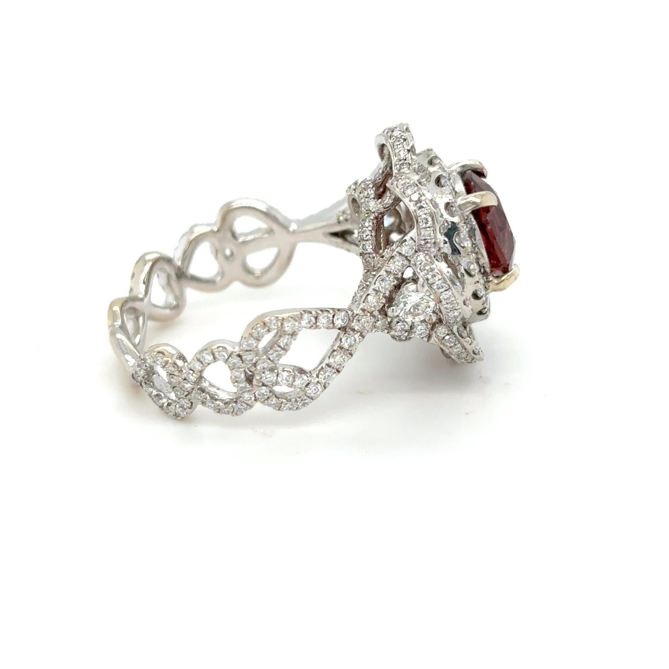 1.25  Anello con diamante spinello taglio rotondo da un carato In condizioni Nuovo in vendita a Trumbull, CT