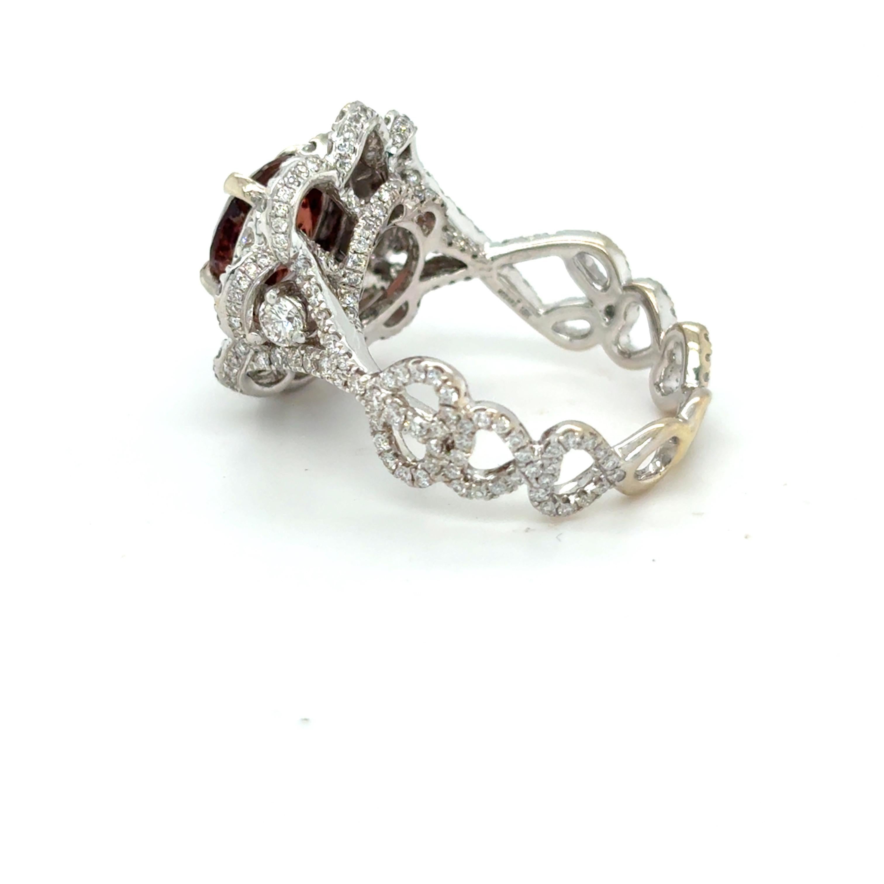 1.25  Anello con diamante spinello taglio rotondo da un carato in vendita 2