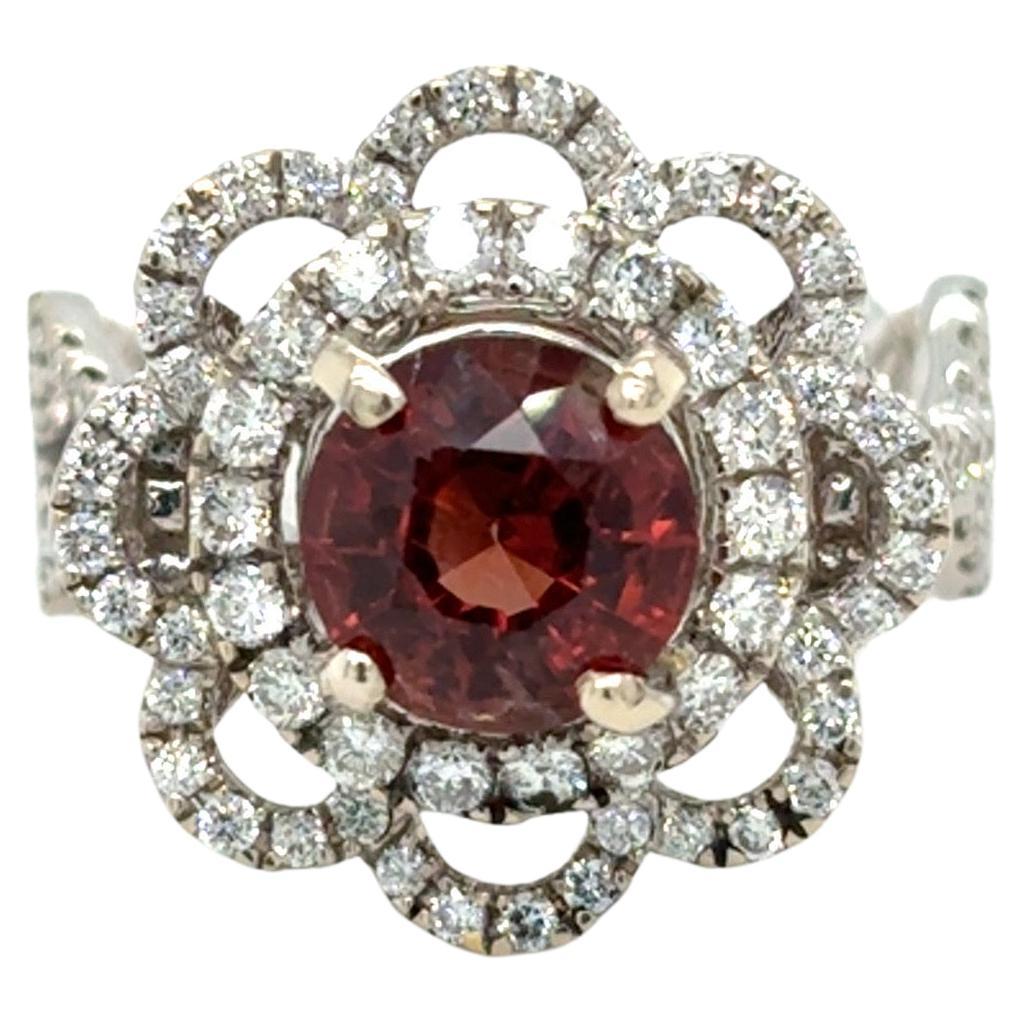 1.25  Anello con diamante spinello taglio rotondo da un carato