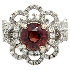 1.25  Anello con diamante spinello taglio rotondo da un carato