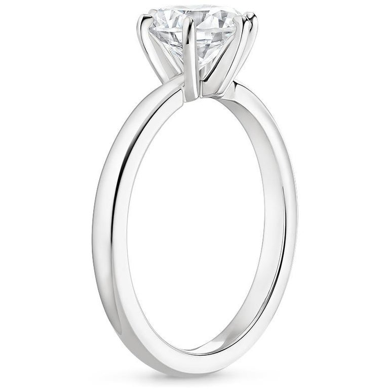1.25 Carat Round Diamond 6-Prong Ring in 14k White Gold For