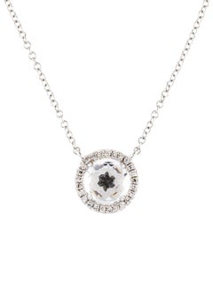 Collana con ciondolo in oro bianco e diamanti da 1,25 carati