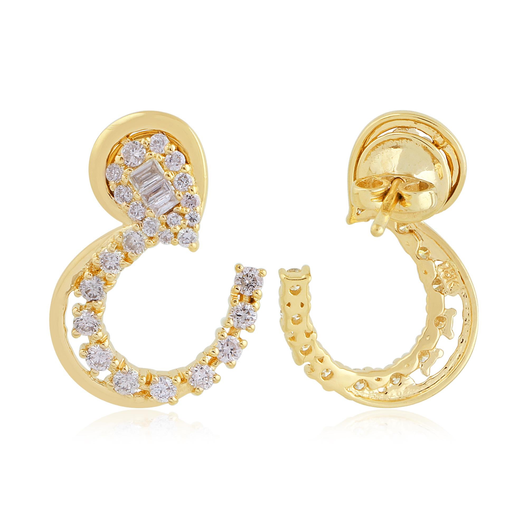 Item Code :- SEE-1092 (14K)
Gross Wt. :- 4.39 gm
Solid 14k Yellow Gold Wt. :- 4.14 gm
Diamond Wt. :- 1.25 Ct. ( AVERAGE DIAMOND CLARITY SI1-SI2 & COLOR H-I )
Earrings Size :- 21 mm approx.

✦ Sizing
.....................
We can adjust most items to