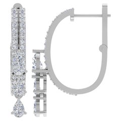 1,25 Karat SI/H Birnenförmige Diamant-Ohrringe im runden Brillantschliff 18 Karat Weißgold