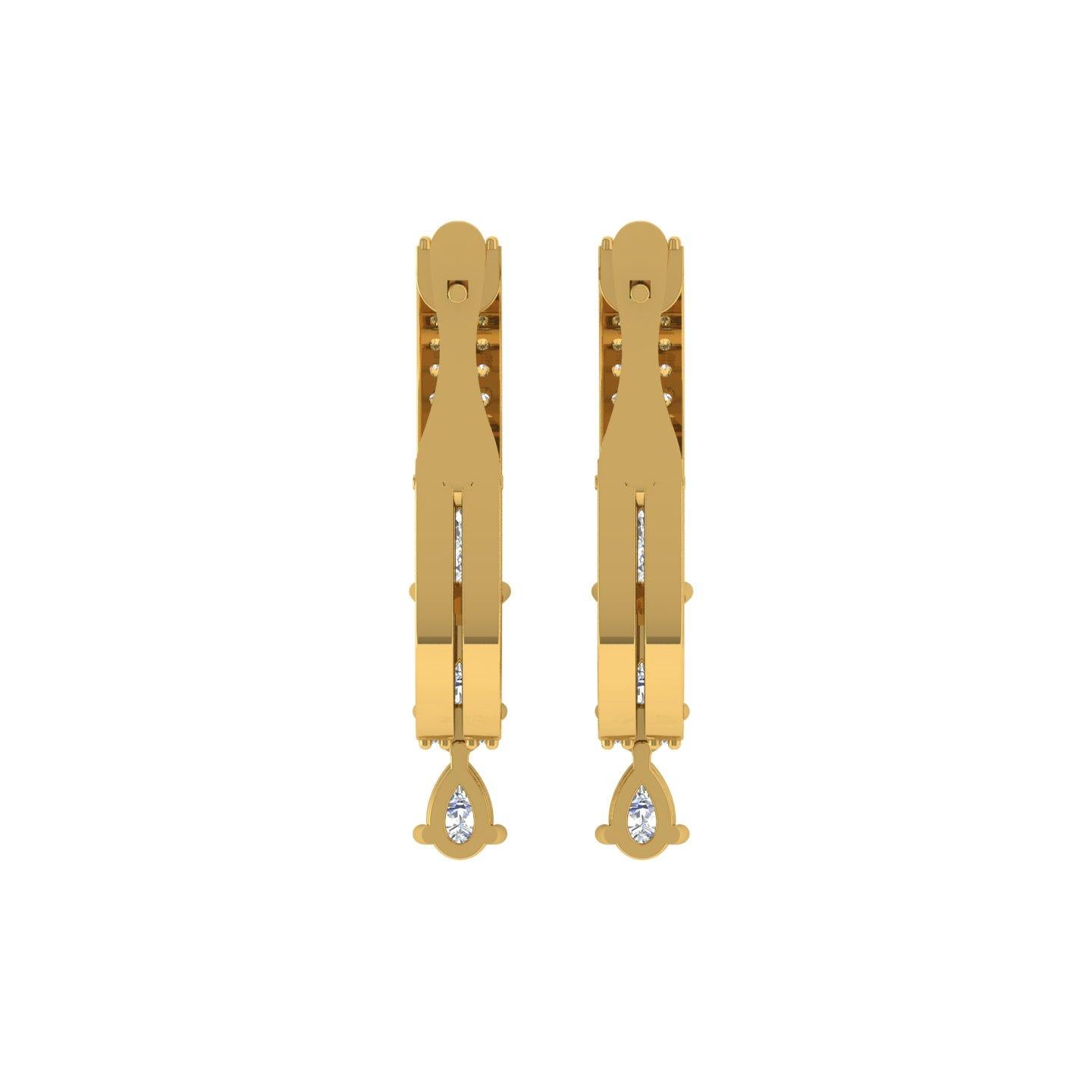 Realizzati in oro a 18 carati, questi squisiti orecchini sono impreziositi da 1,25 carati di diamanti scintillanti.

Segui la vetrina di Spectrum Jewels per vedere le ultime collezioni e i pezzi esclusivi. Spectrum Jewels è orgoglioso di essere