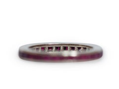 1.25 Carat Total Weight Ruby White Gold Wedding Band