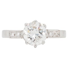 1.25 Carat Transitional Cut Diamond and Platinum Engagement Ring, circa 1920s