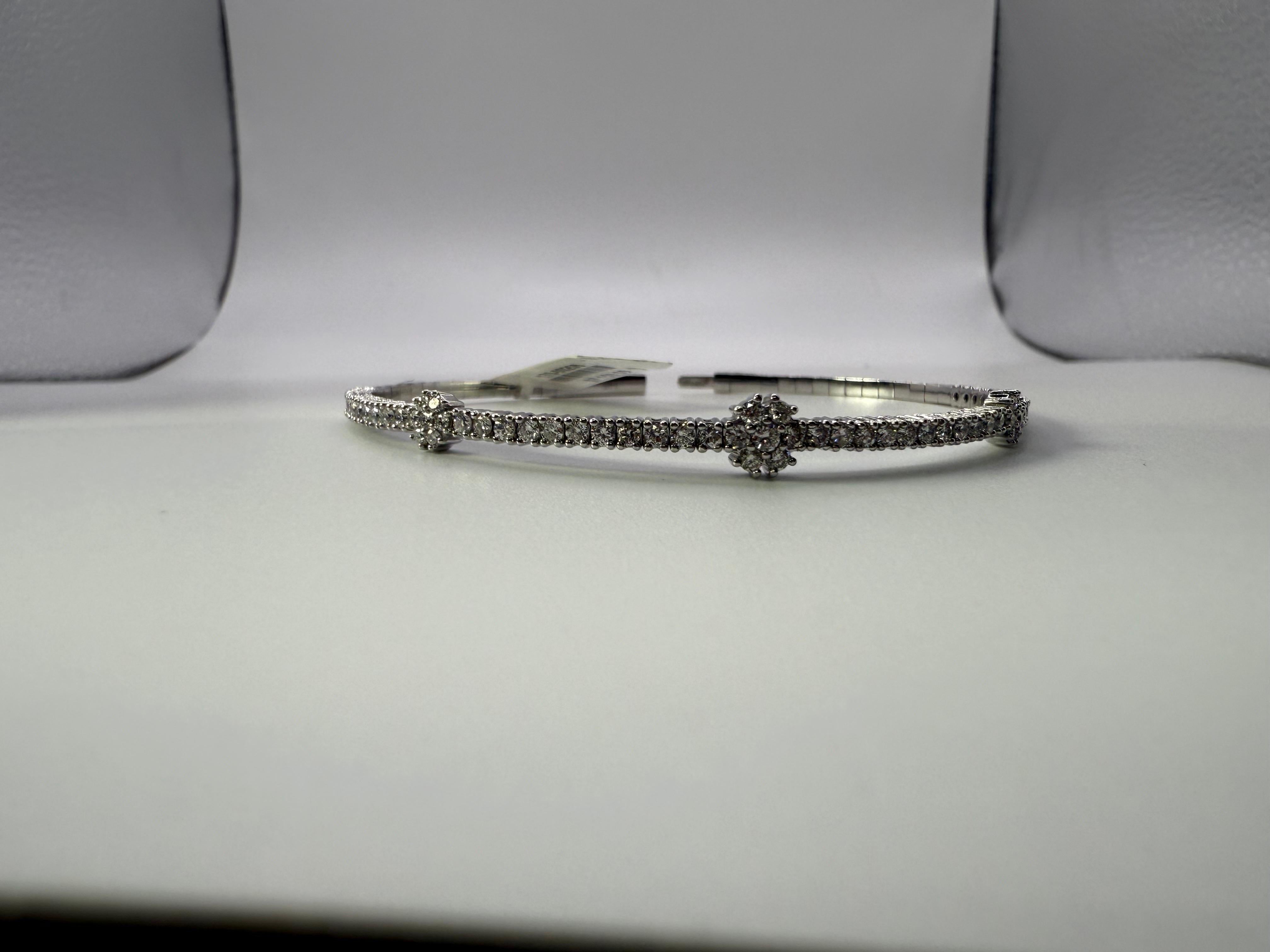 1.25 carats Diamond bracelet new technology flexible diamond bangle für Damen oder Herren im Angebot