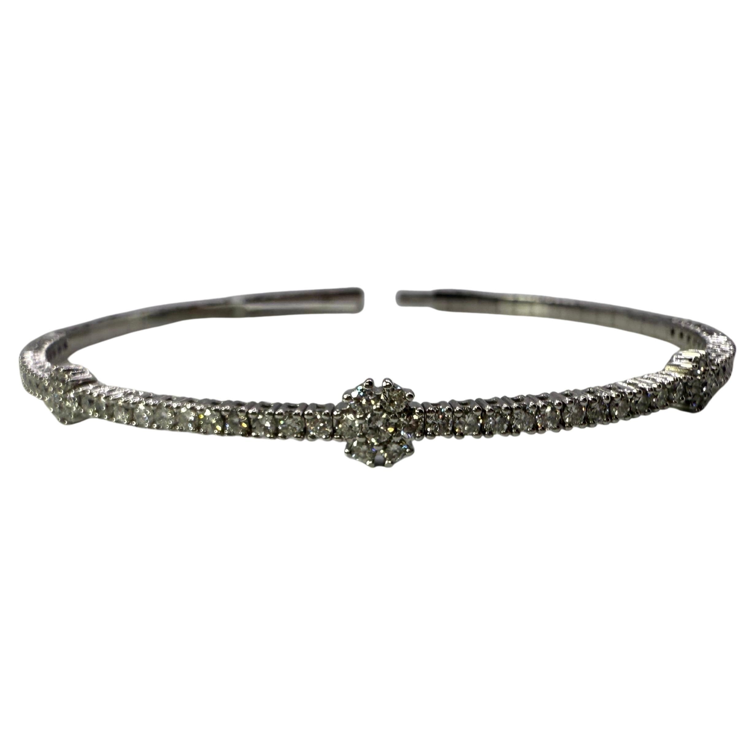 1.25 carats Diamond bracelet new technology flexible diamond bangle