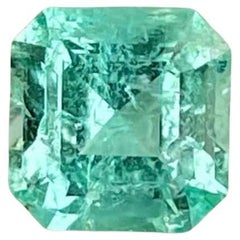 1.25 Carats Emerald Stone Asscher Cut Natural Gemstone From Afghanistan