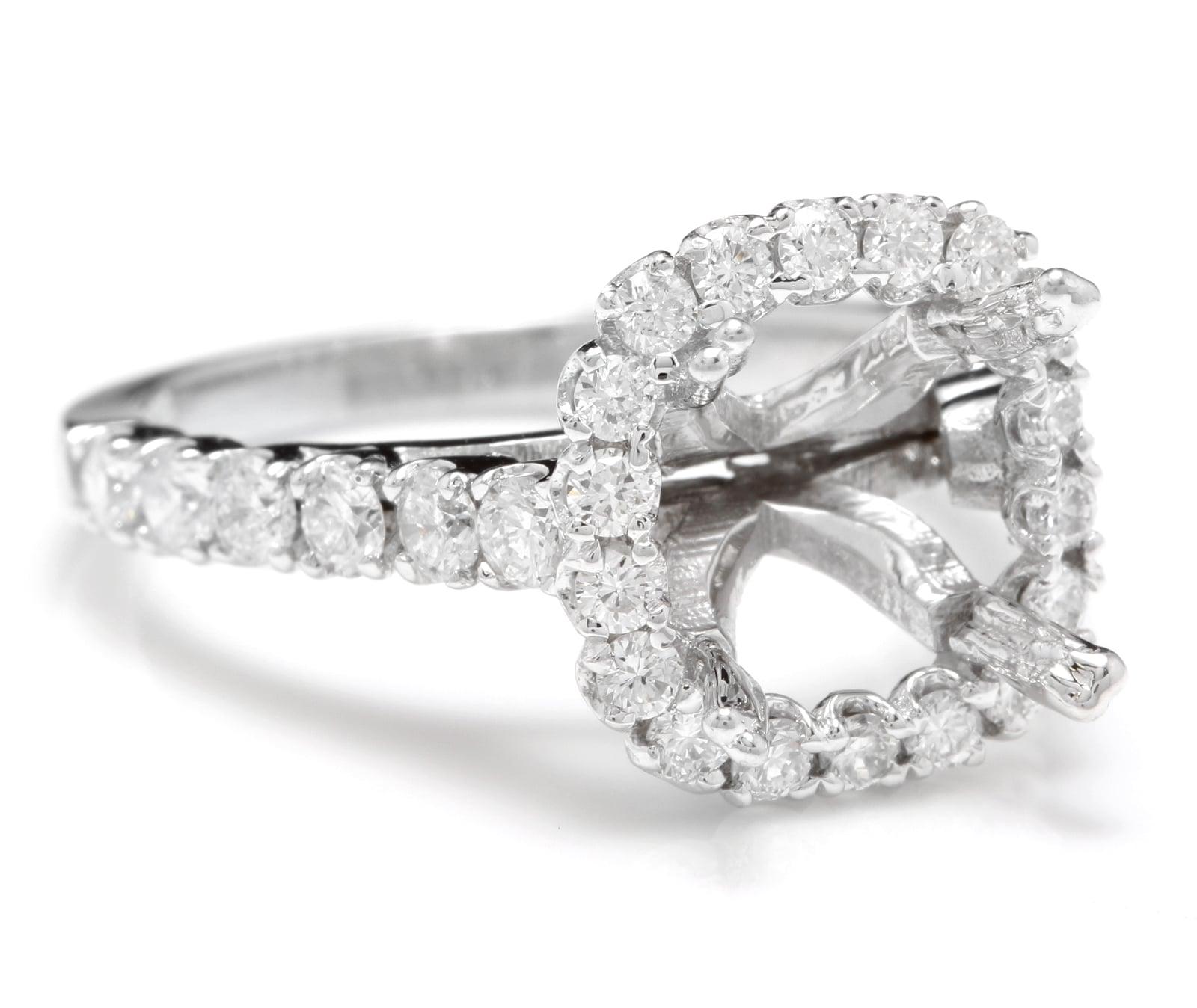 1,25 carati di squisito diamante naturale in oro bianco massiccio 14K Anello Semi-Mount con pietra centrale da 9 mm

Valore di sostituzione suggerito: 3,600.00

Può essere incastonato con una pietra centrale di 9,00 o 10,00 mm.

Possiamo