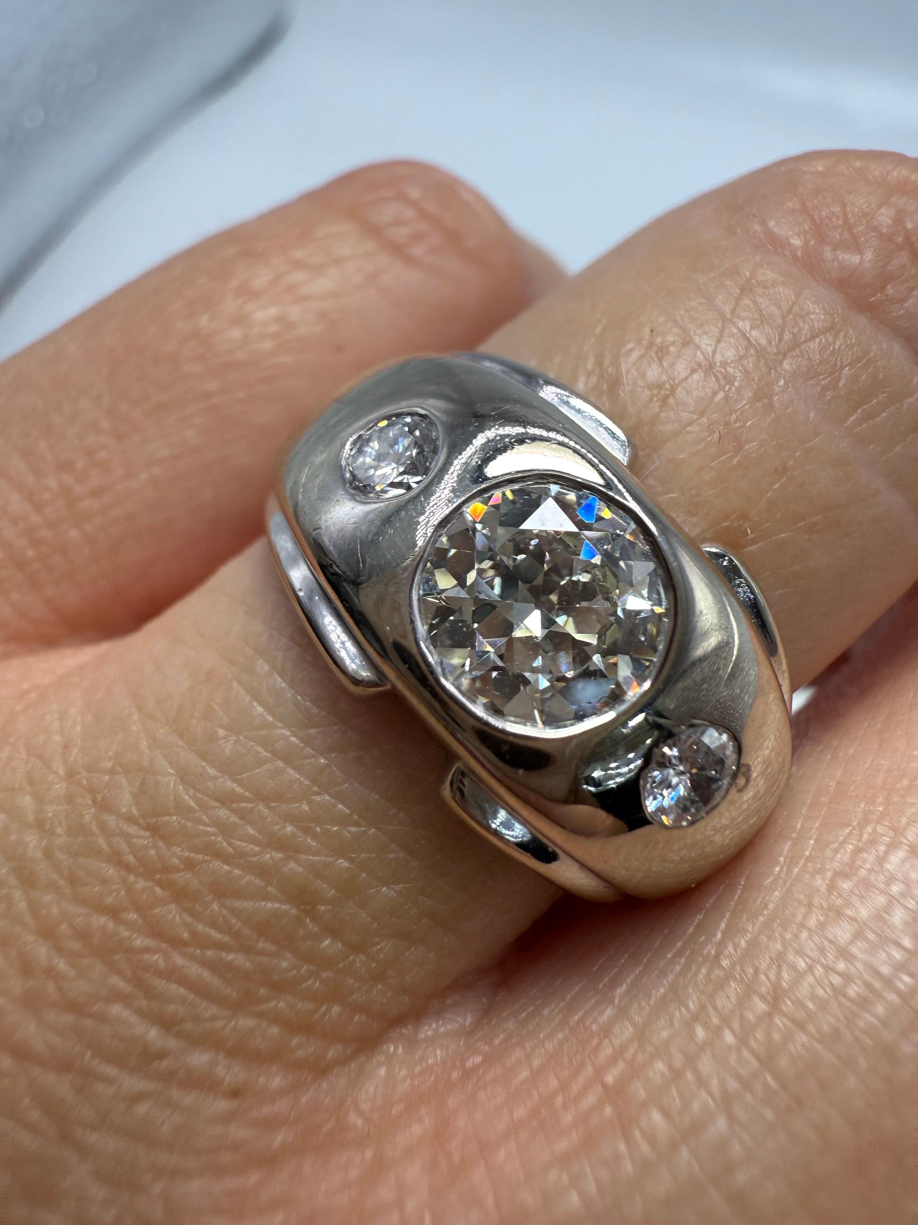 1,25 Karat Modern Diamantring unisex 14KT im Zustand „Neu“ im Angebot in Boca Raton, FL