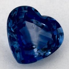 1.25 Ct Blue Sapphire Heart Loose Gemstone