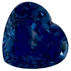 1.25 Ct Blue Sapphire Heart Loose Gemstone