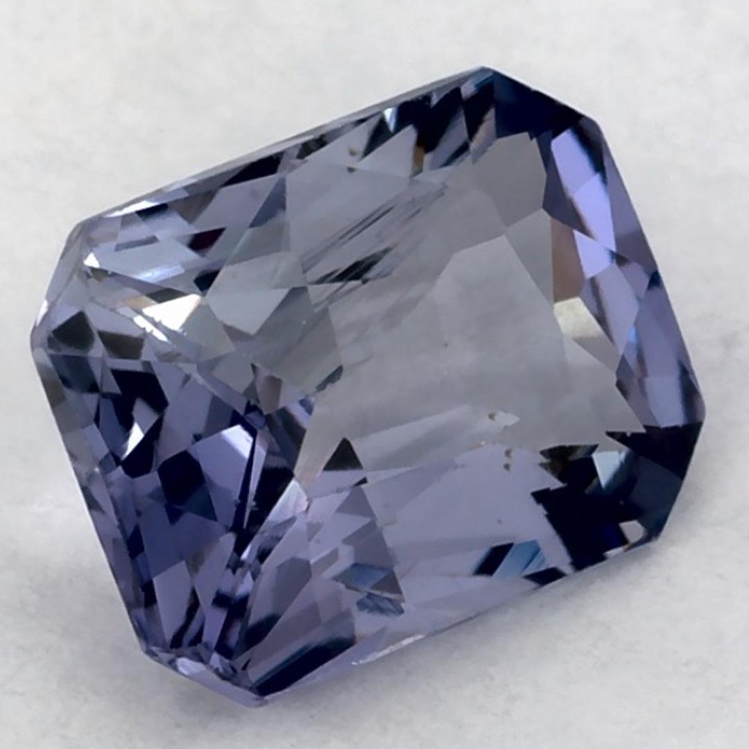 Taglio smeraldo 1.25 carati di zaffiro blu ottagonale sfuso in vendita