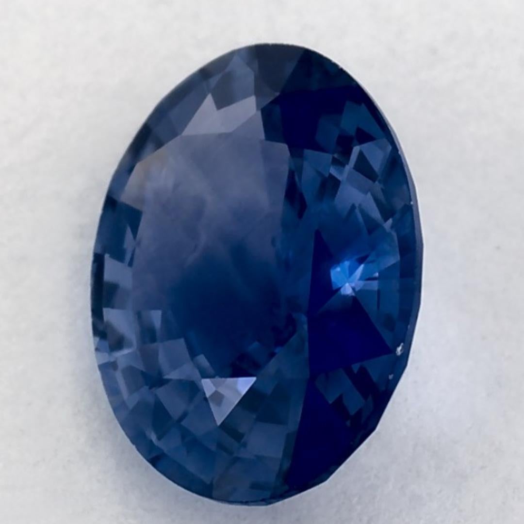 1.25 Ct Blue Sapphire Oval Loose Gemstone (Ovalschliff) im Angebot