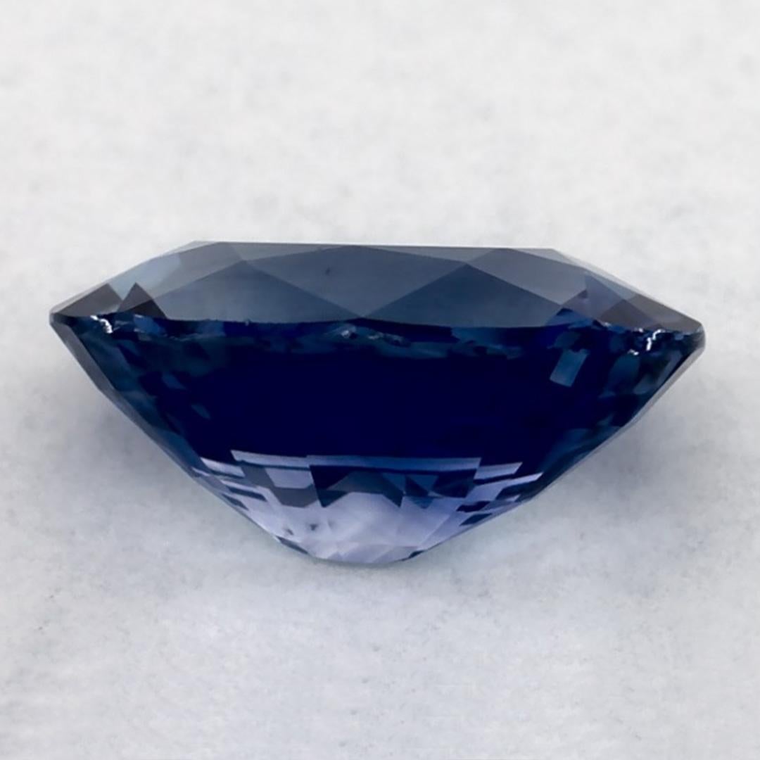 1.25 Ct Blue Sapphire Oval Loose Gemstone In New Condition For Sale In Fort Lee, NJ