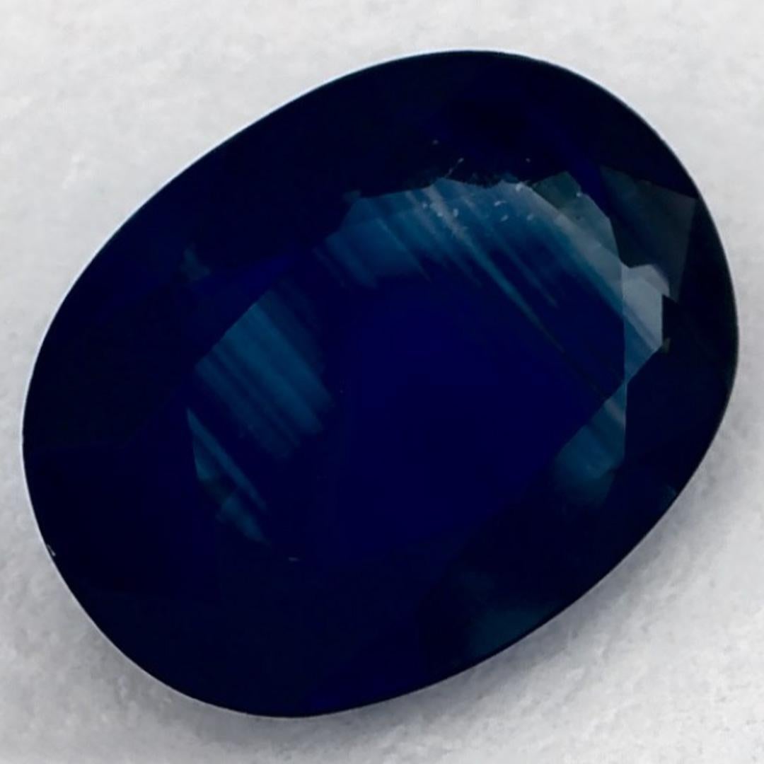 1.25 carati di zaffiro blu ovale sfuso In condizioni Nuovo in vendita a Fort Lee, NJ