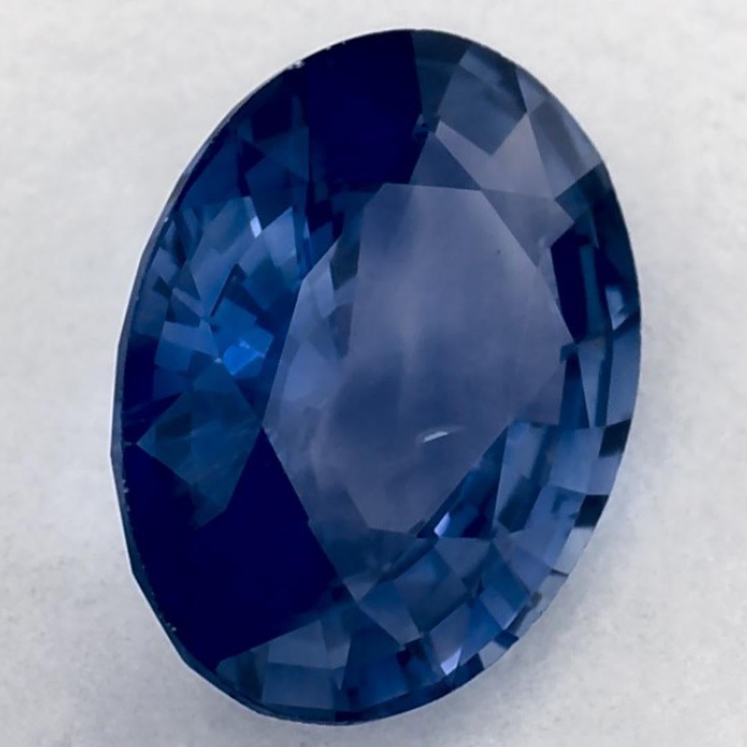 1.25 Ct Blue Sapphire Oval Loose Gemstone Damen im Angebot
