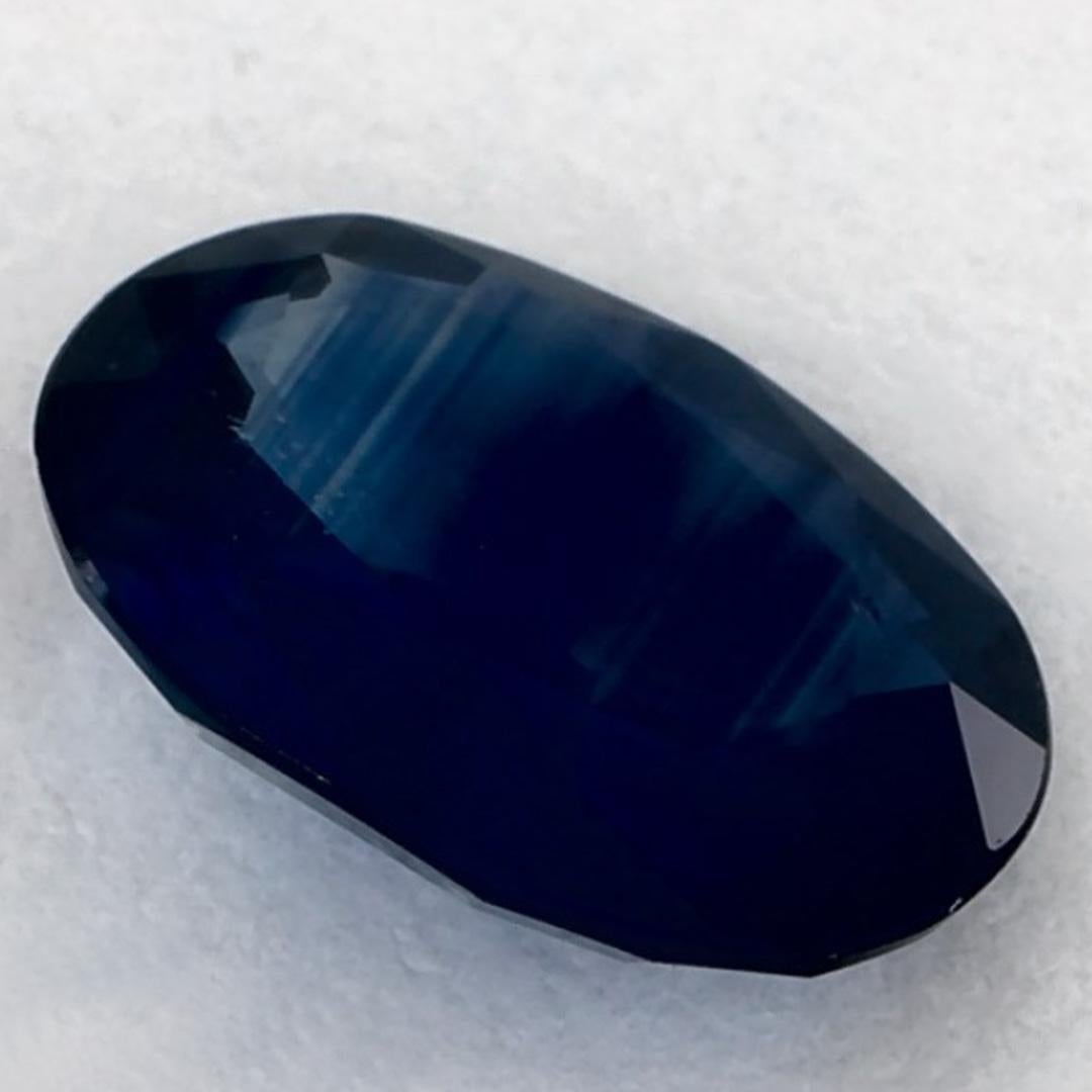 1.25 carati di zaffiro blu ovale sfuso in vendita 1