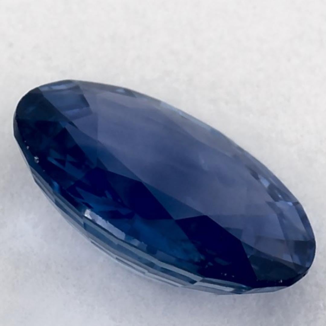 1.25 Ct Blue Sapphire Oval Loose Gemstone im Angebot 1