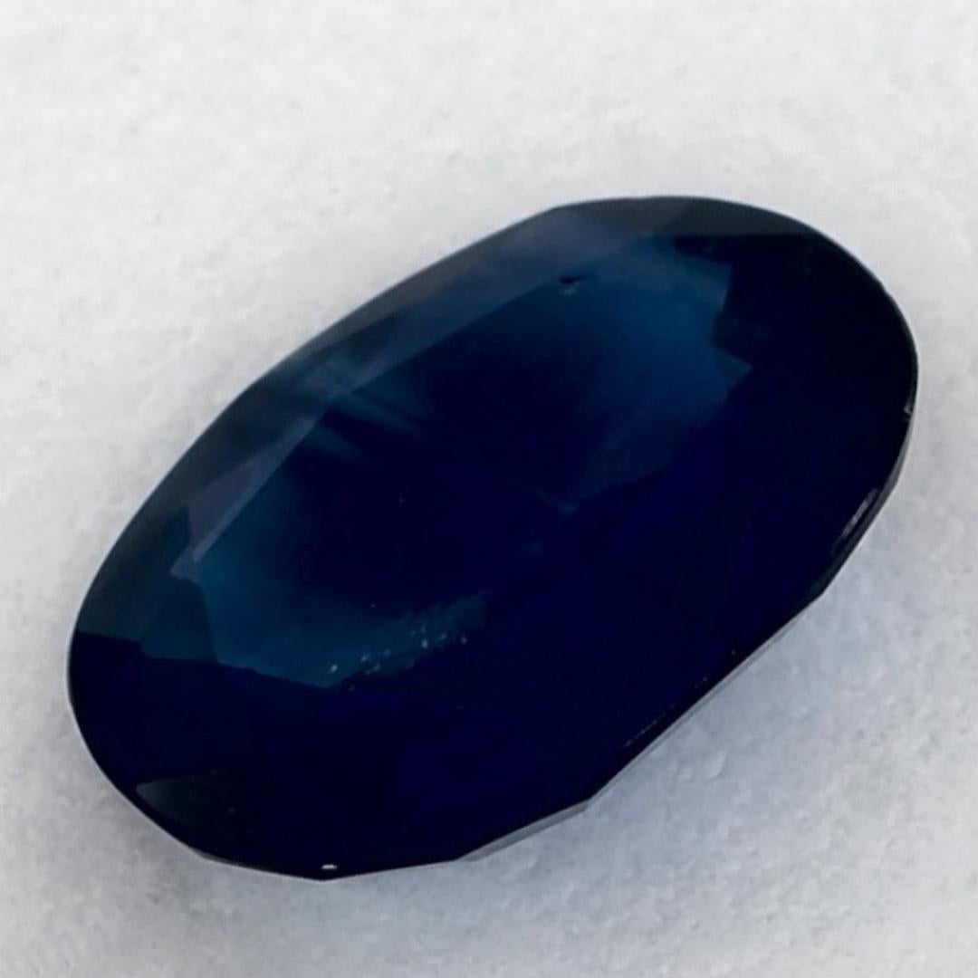 1.25 carati di zaffiro blu ovale sfuso in vendita 2