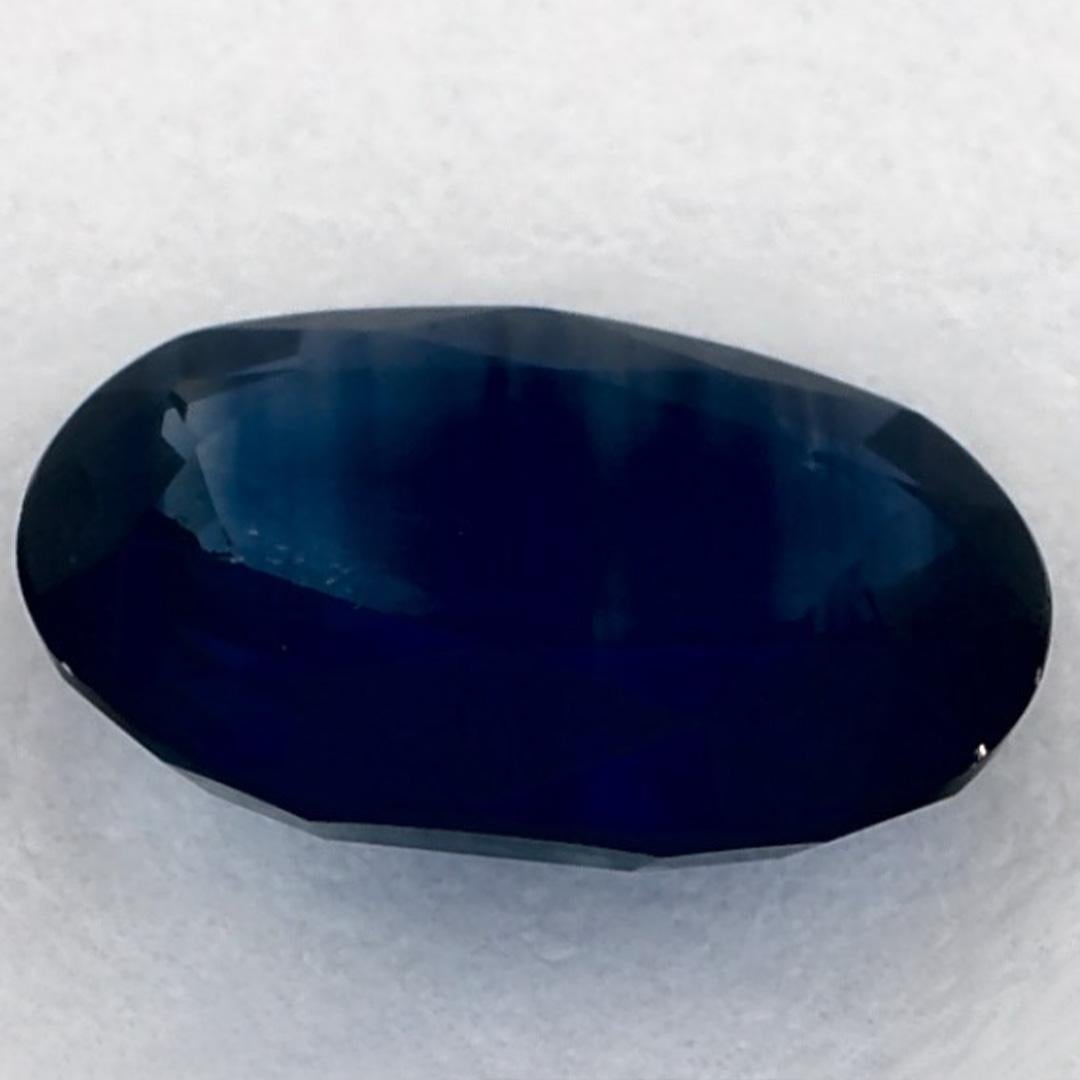 1.25 carati di zaffiro blu ovale sfuso in vendita 3